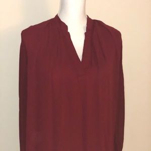 Forever 21 (Love 21) Red Chiffon Blouse